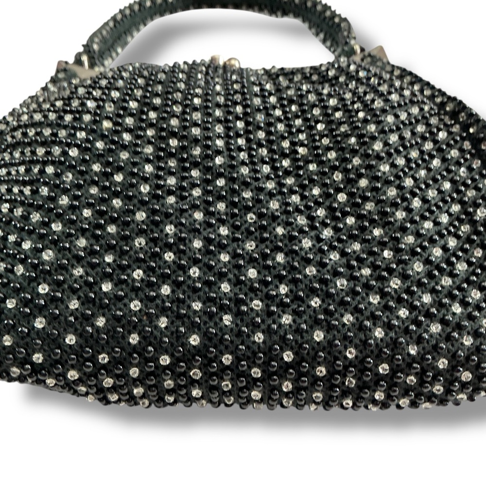 Elegant Black Beaded Handbag - Picture 5 of 7